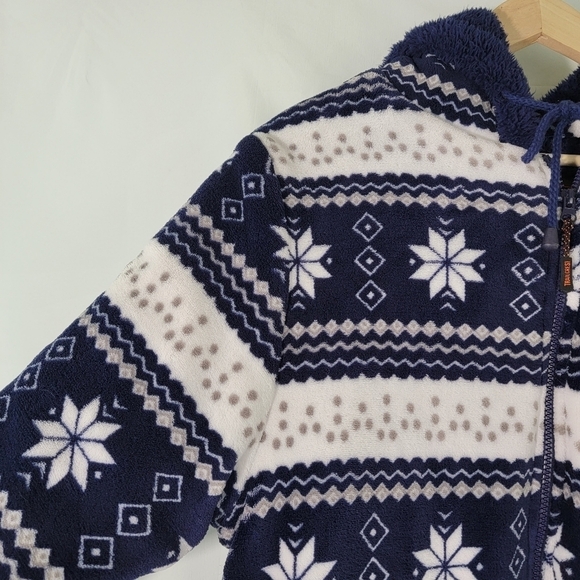 TRAIL CREST Women's Blur/White Flush Nordic Sherpa Lined Jacket Size XS Pockets - Picture 6 of 12